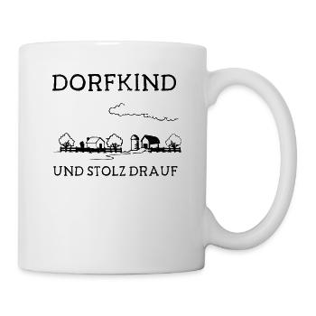 Dorfkind Und Stolz Landwirt - Tasse - Weiß - Rechts