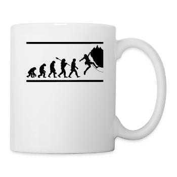 Évolution de l'escalade des grimpeurs - Mug blanc - blanc - Droite