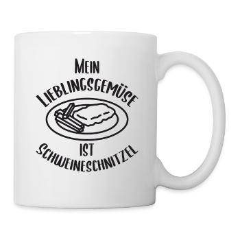 Lieblingsgemüse Schnitzel Fleischesser lustige - Tasse - Weiß - Rechts