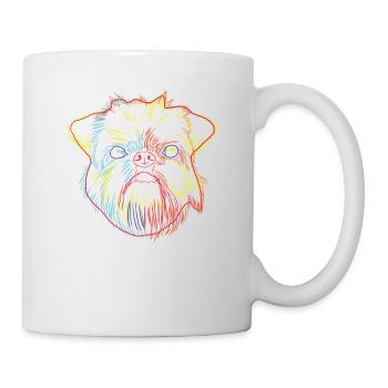Splash Brussels Griffon Dog - Mug - white - Right