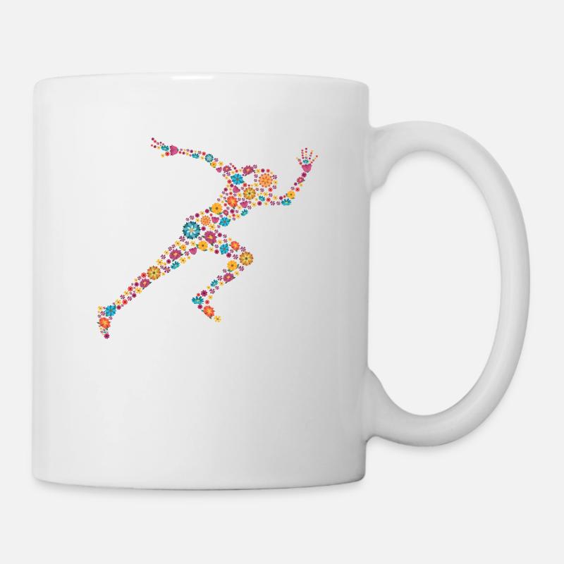 Track And Field Flower Sprinter Women - Mug - white