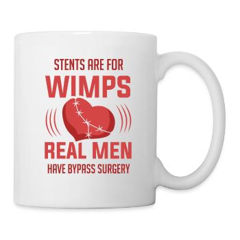 Open Heart Bypass Surgery Survivor Stents Wimps - Mug - white - Right