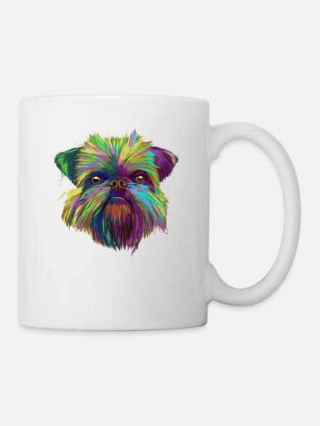 Brussels Griffon Hund - Tasse - Weiß