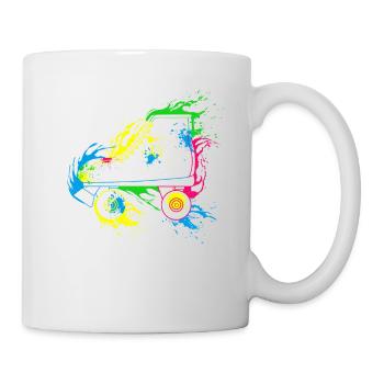 Patins à roulettes de couleur - Mug blanc - blanc - Droite