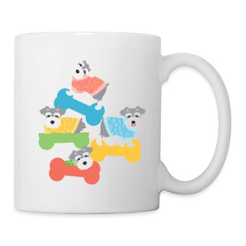 Chiens Schnauzer nain en chandails - Mug blanc - blanc - Droite
