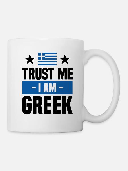 Grec drôle disant cadeau de la Grèce - Mug blanc - blanc