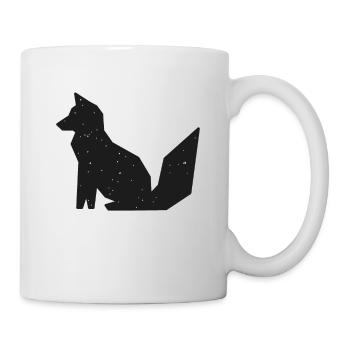 Modern minimal geometrisch Fuchs Wildtier - Tasse - Weiß - Rechts
