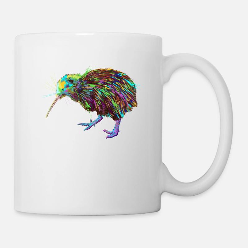 Splash Kiwi Vogel - Tasse - Weiß