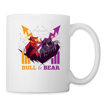Bull & Bear Bull Market Stocks Exchange Stock Market - Mug - white - Right