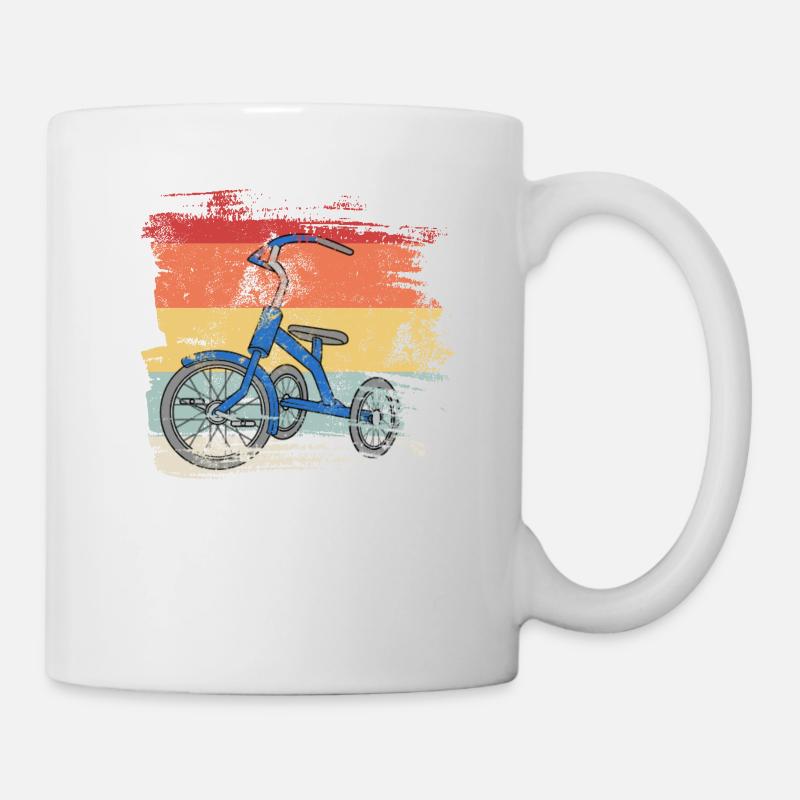 Retro Dreirad - Tasse - Weiß