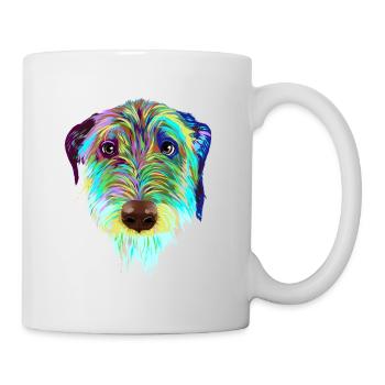 Splash Irish Wolfhound Dog - Mug - white - Right