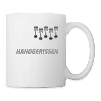 5 Zylinder handgerissen Autotuning Motor Shirt - Tasse - Weiß - Rechts