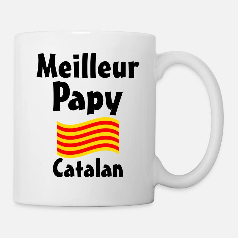Meilleur Papy Catalan noir - Mug blanc - blanc