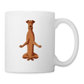 Meditating Irish Terrier Dog - Mug - white - Right