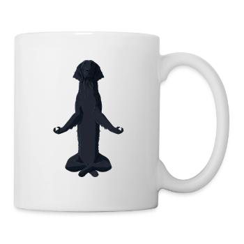 Meditating Flat Coated Retriever Dog - Mug - white - Right