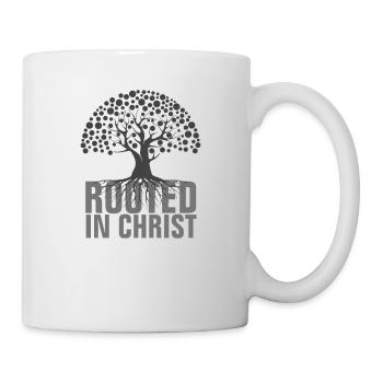 Rooted In Christ - Christian Quotes - Mug - white - Right