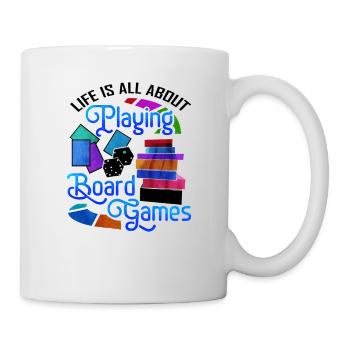 Boardgamer Gift Life est tout au sujet de jouer au conseil d’administration - Mug blanc - blanc - Droite