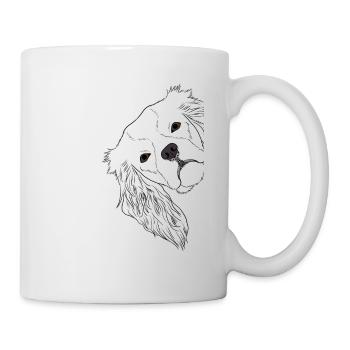 Curieux Cavalier King Charles Spaniel chien - Mug blanc - blanc - Droite