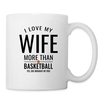 Cadeau d'anniversaire de mariage drôle de mari de basket- - Mug blanc - blanc - Droite