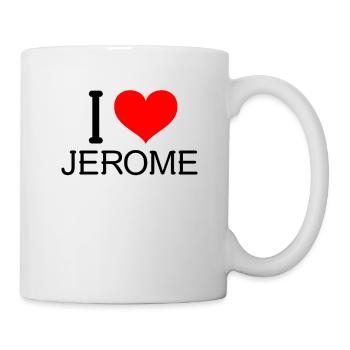 I Love Jerome | Schutzpatron der Übersetzer - Tasse - Weiß - Rechts