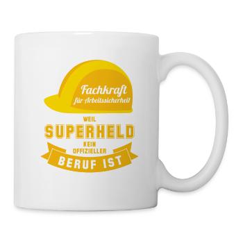 Superheld Fachkraft Arbeitssicherheit Superheld - Tasse - Weiß - Rechts