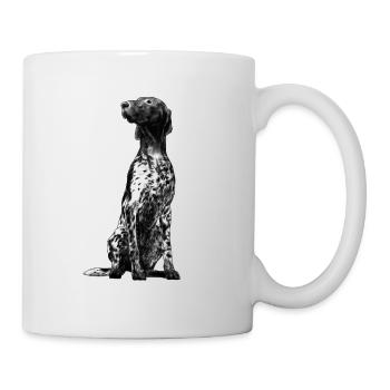 Assis allemand cheveux courts chien - Mug blanc - blanc - Droite