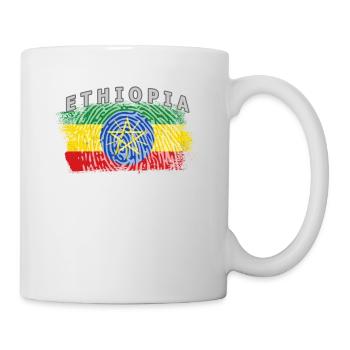 Ethiopia flag vintage gift - Mug - white - Right