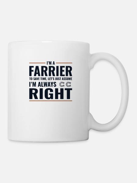 Farrier Blacksmith Funny Gift - Mug - white