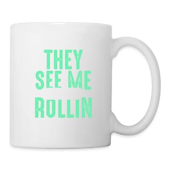 Nudelholz Backen Spruch Zitat - Tasse - Weiß - Rechts