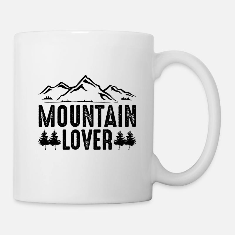 Berge Lover Spruch Mountains - Tasse - Weiß