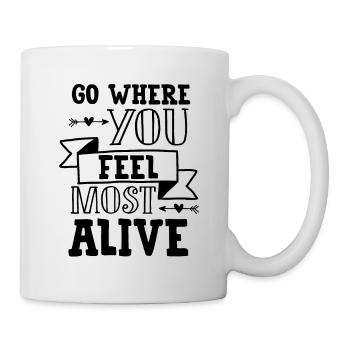 Voyage de voyage disant - Mug blanc - blanc - Droite