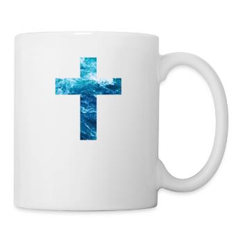 Living Water Christian Cross - Tasse - Weiß - Rechts