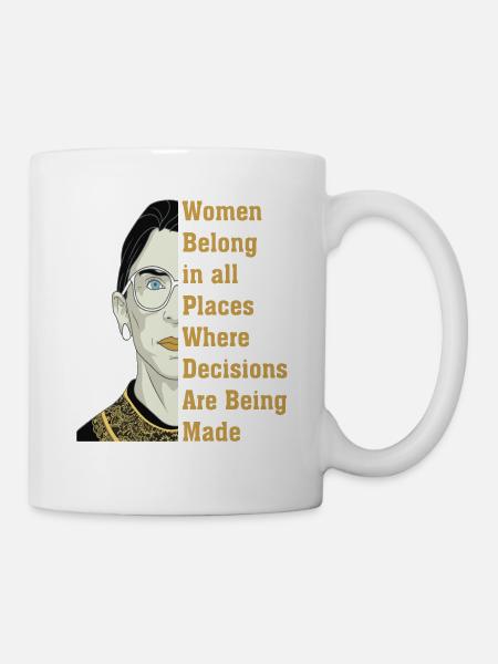 Ruth Bader Ginsburg Feminism Inspirational Quote - Mug - white