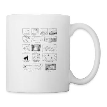 Synthesizer Cat Producer Analog Synth Studio Gear - Mug - white - Right