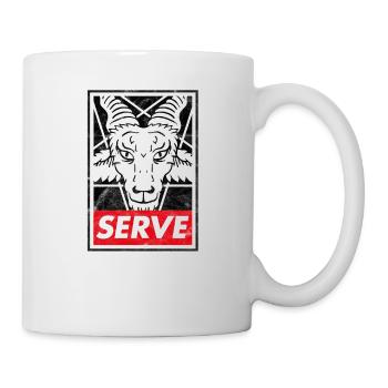 Occult Gothic Grunge Serve Satan Devil Black - Mug - white - Right