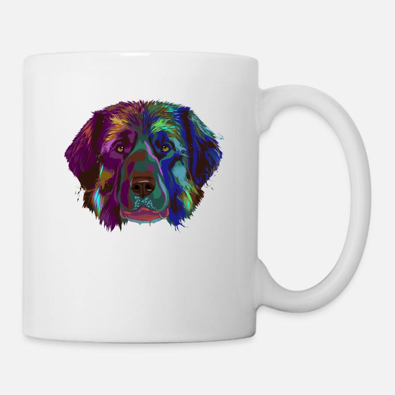 Wasserfarben Leonberger Hund - Tasse - Weiß