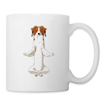 Meditating Nederlandse Kooikerhondje Dog - Mug - white - Right