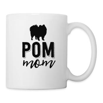 Floral Dog Mom Shirts für Frauen Pomeranian Pom - Tasse - Weiß - Rechts