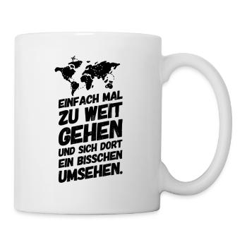 Reisen Outdoor Abenteuer Sprüche - Tasse - Weiß - Rechts