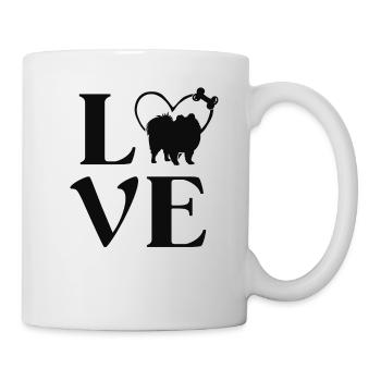 Pomeranian Gifts Love Dogs T-shirts pour femmes chien - Mug blanc - blanc - Droite