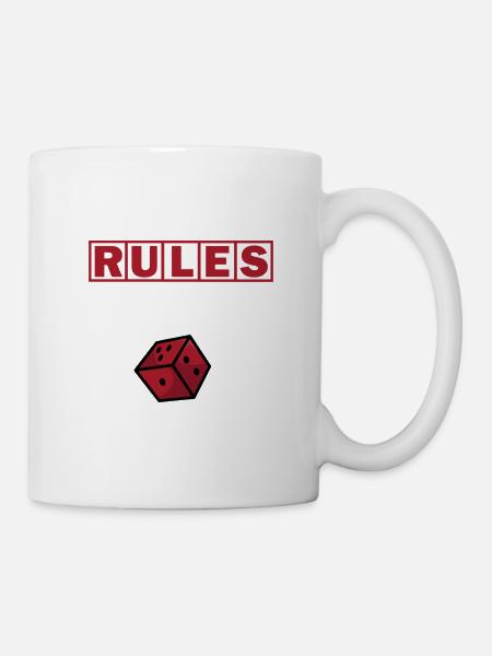 Boardgame Addict Règles du jeu de table disant cadeau - Mug blanc - blanc