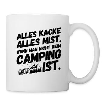 Camper Camping Campen Gedicht II - Tasse - Weiß - Rechts