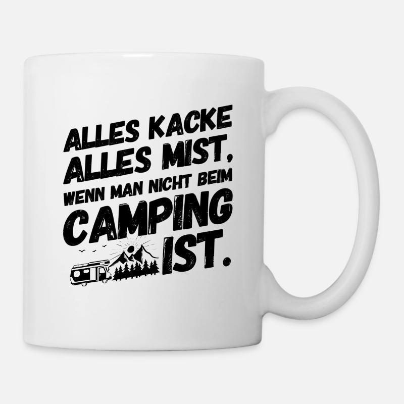 Camper Camping Campen Gedicht II - Tasse - Weiß