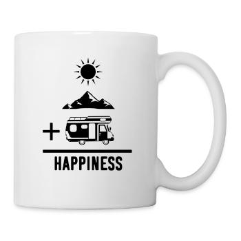 Camper Camping Campen Glücklich II - Tasse - Weiß - Rechts
