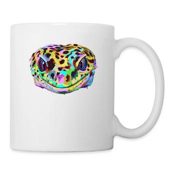 Farbiger Leopard Gecko - Tasse - Weiß - Rechts
