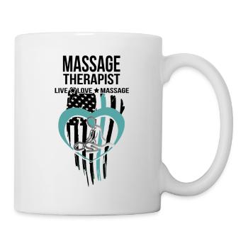 Massothérapeute Cadeau Live Love Massage Massage - Mug blanc - blanc - Droite