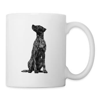 Chien assis Plott Hound - Mug blanc - blanc - Droite