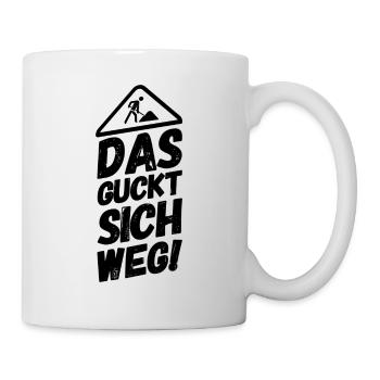 Bauarbeiter Baustelle guckt sich weg II - Tasse - Weiß - Rechts