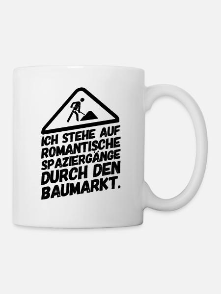 Bauarbeiter Baustelle Baumarkt - Tasse - Weiß