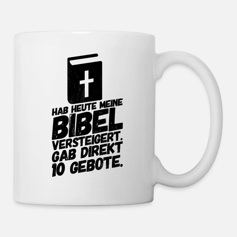 Bibel Lustige Witzige Sprüche - Tasse - Weiß